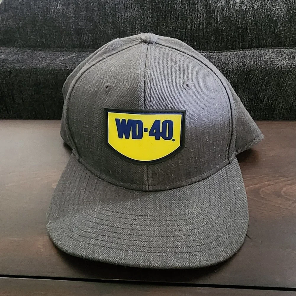 WD-40 Baseball Cap Hat Gray Snapback Degreaser Lubricant Dust Collectible O/S‎